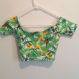 American apparel tropical crop top